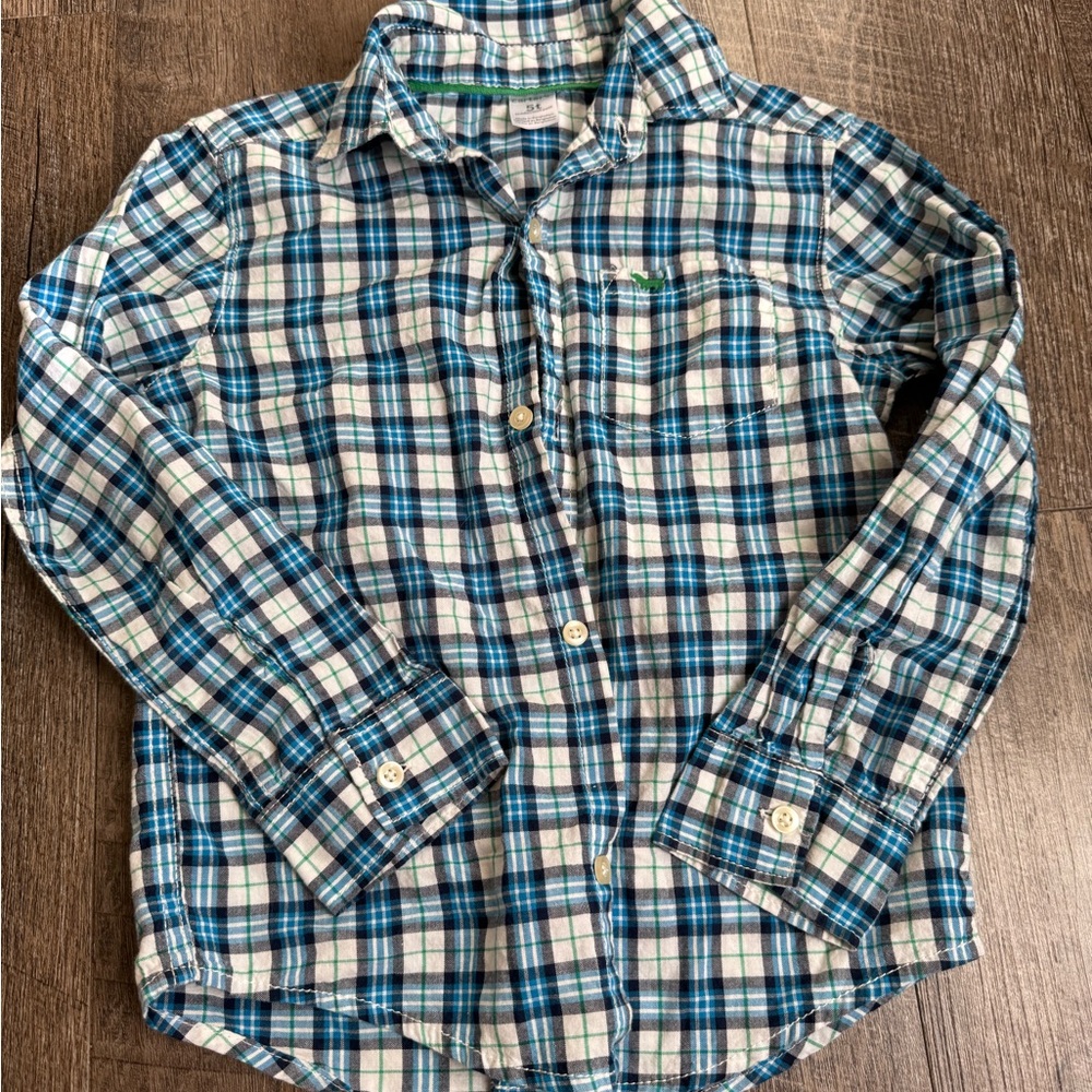 5t Carters plaid button up